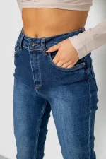 Джинси жіночі Mom-fit стрейч, колір синій