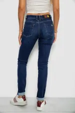 Джинси жіночі однотонні утеплені Skinny, колір синій