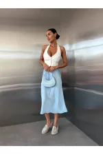 Спідниця шовкова довжини міді