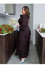 Сукня максі з воланами