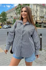 Сорочка оверсайз у смужку