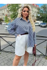 Сорочка оверсайз у смужку