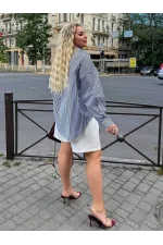 Сорочка оверсайз у смужку