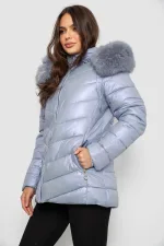 Куртка жіноча зимова коротка, колір блакитний