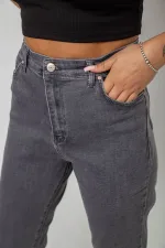 Джинси жіночі однотонні Skinny, колір сірий