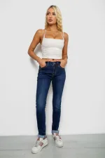 Джинси жіночі однотонні утеплені Skinny, колір синій