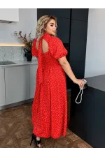 Сукня в горох з відкритою спиною