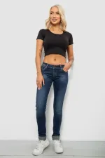 Джинси жіночі однотонні Skinny, колір синій