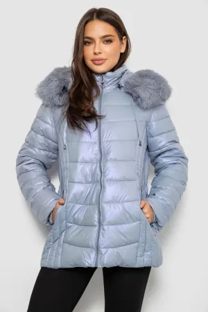 Куртка жіноча зимова коротка, колір блакитний, арт. 50-029