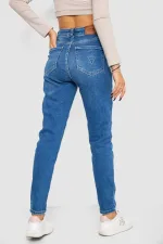 Джинси жіночі Mom-fit стрейч, колір синій, 98% бавовна, арт. 59-388
