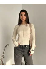 Лонгслів жіночий з декоративними швами