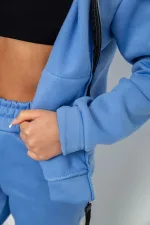 Спортивний костюм жіночий на флісі, колір джинс