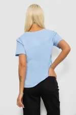 Футболка жіноча з принтом, колір блакитний