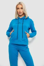 Спортивний костюм жіночий двонитка, колір джинс, 95% бавовна