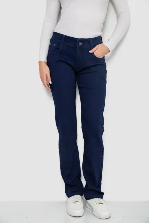 Джинси жіночі Slim Fit, колір темно-синій, 75% бавовна, арт. 46-609