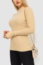 Кофта жіноча однотонна базова, колір бежевий