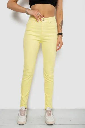Джинси жіночі Slim Fit, колір жовтий