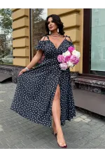 Сукня максі з оборками