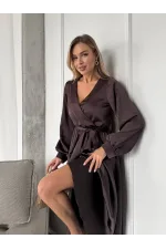 Шовкова сукня на запах