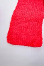 Комплект з шапки і шарфа, для дівчинки, коралово-білого кольору