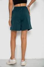 Шорти жіночі однотонні, колір темно-зелений