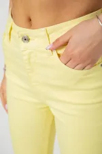 Джинси жіночі Slim Fit, колір жовтий