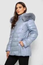 Куртка жіноча зимова коротка, колір блакитний, арт. 50-029