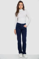 Джинси жіночі Slim Fit, колір темно-синій, 75% бавовна, арт. 46-609