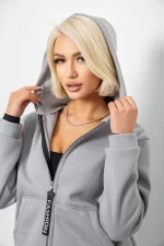Спортивний костюм жіночий на флісі, колір сірий, арт. 74-739