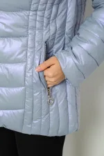 Куртка жіноча зимова коротка, колір блакитний, арт. 50-029