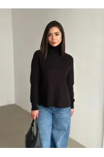 Светр жіночий оверсайз з високим коміром
