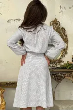 Сукня міді в горошок