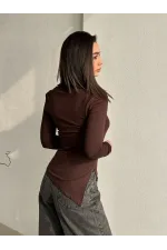 Лонгслів жіночий асиметричний